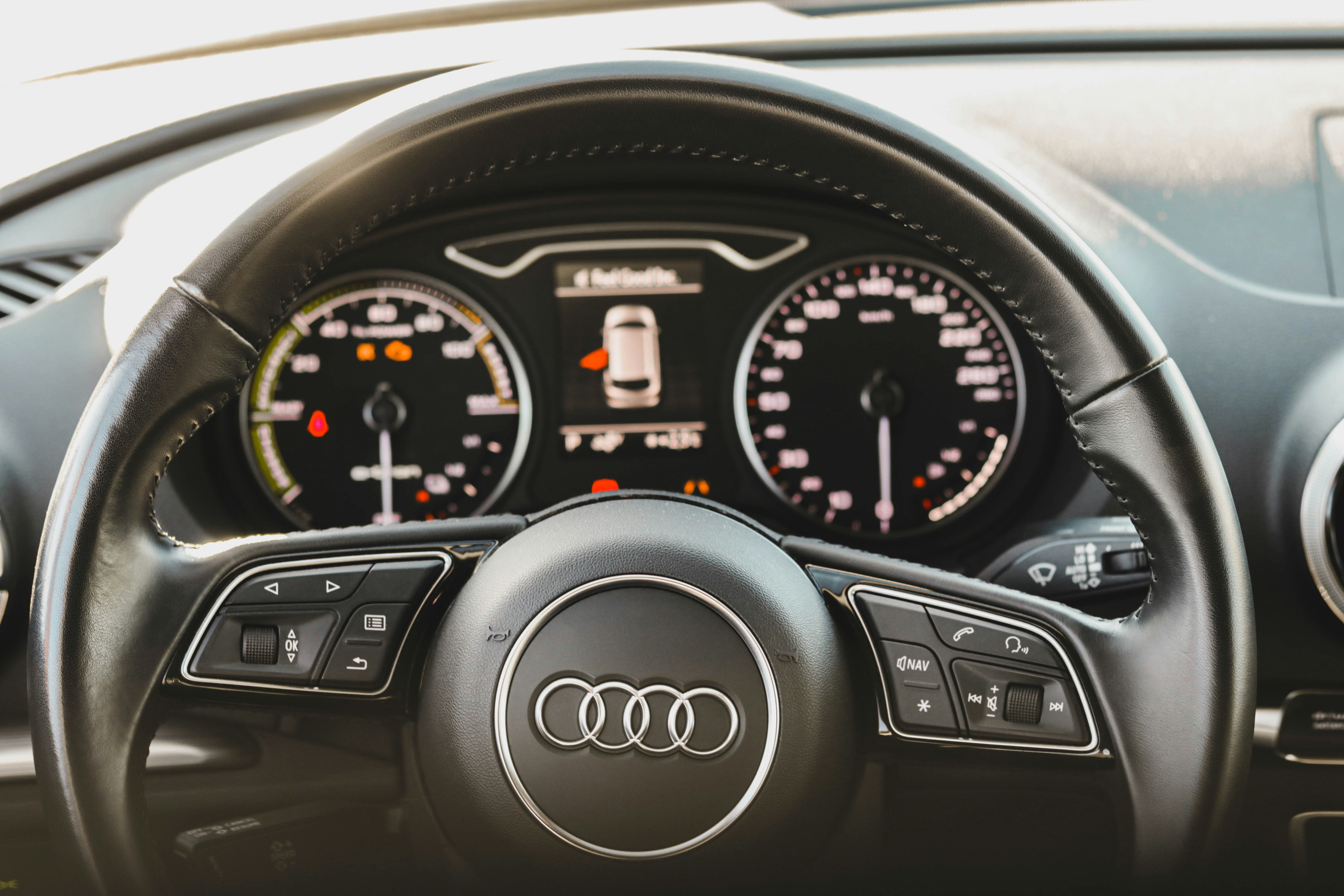 black and silver jeep steering wheel